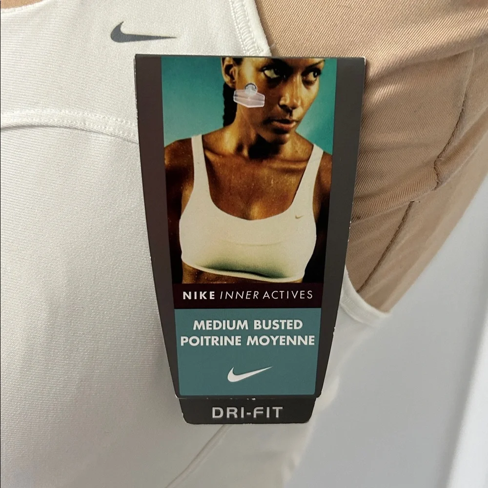 Nike Dri-Fit Alpha Project Medium Support White Sports Bra